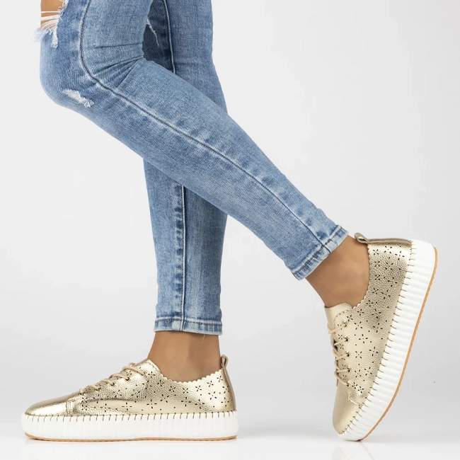 Leather shoes Filippo DP6761/25 GO gold