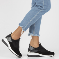 Skórzane Sneakersy Filippo DP1689/21 BK Czarne