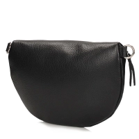 Black leather crossbody bag Toscanio F181 