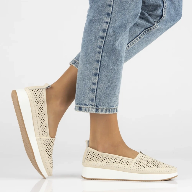 Leather shoes Filippo DP4555/25 BE beige