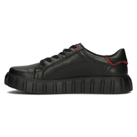 Skórzane Sneakersy Filippo MP948/23 BK RD czarne