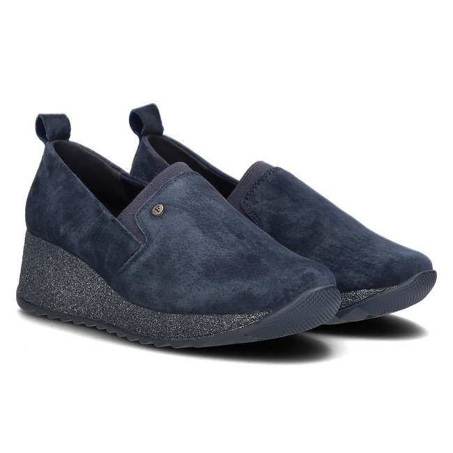 Leather sneakers Filippo DP1500/21 NV navy blue