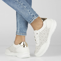 Leather sneakers Filippo DP4519/23 WH white