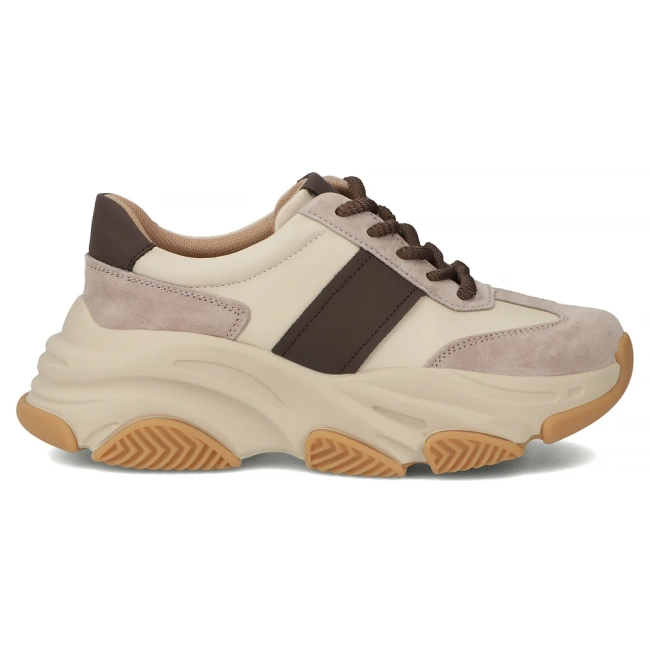 Leather sneakers Filippo DP7113/25 BE beige