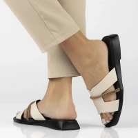 Leather flip-flops Filippo DK6878/25 BE beige