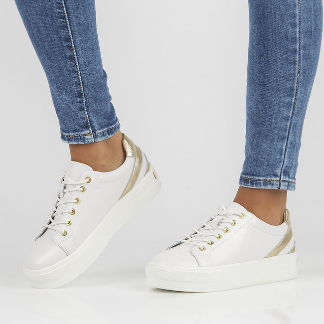 Leather shoes FILIPPO DP3530/22 WH białe