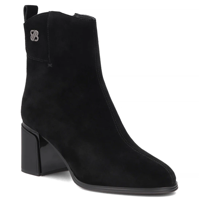 Leather heeled ankle boots Filippo DBT8147/26 BK black