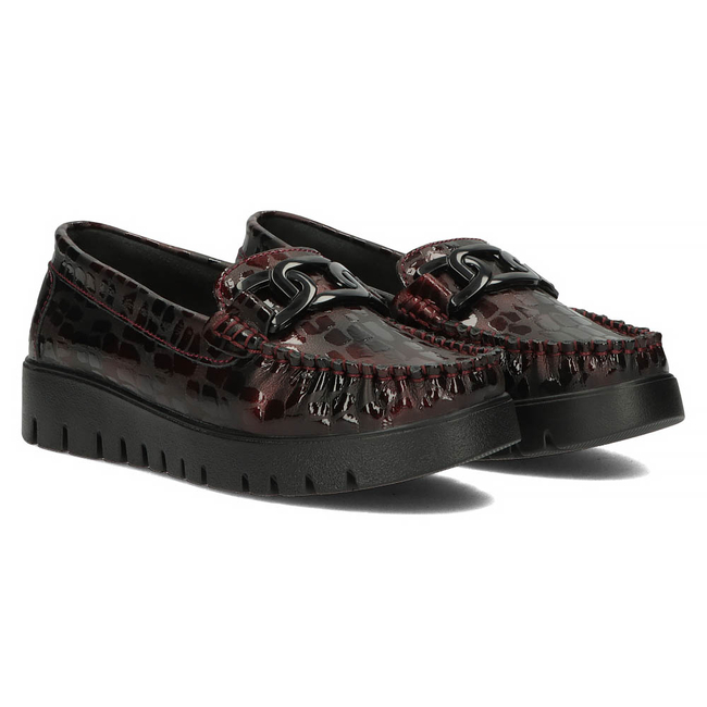 Leather loafers Filippo DP3334/23 BG burgundy