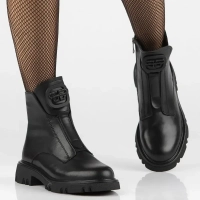 Leather ankle boots Filippo DBT6577/24 BK black