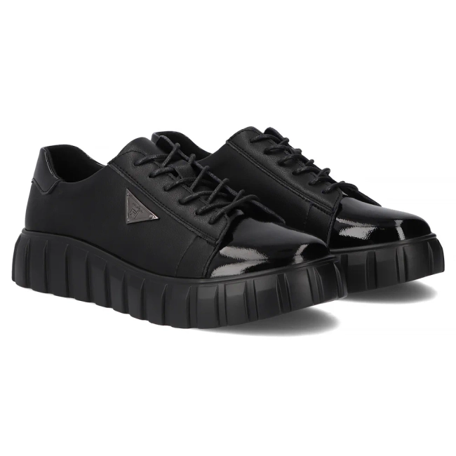 Leather sneakers Filippo DP4138/25 BK black
