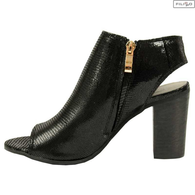 Sandały NESSI 65205 czarny lizaro 8020078