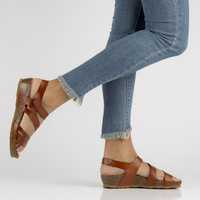 Leather sandals Yokono MONACO-180 brown