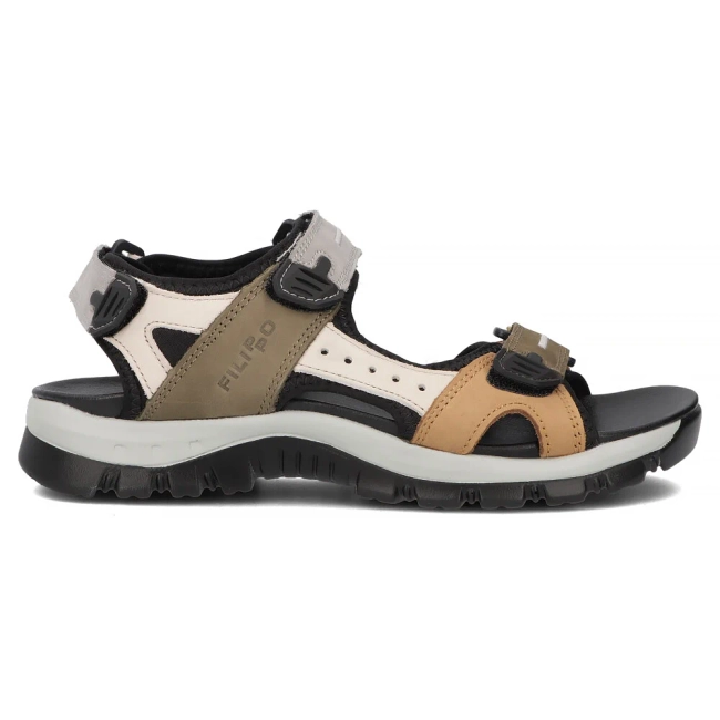 Leather sandals Filippo DS7033/25 BE beige