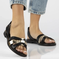 Leather sandals Filippo 40382 black
