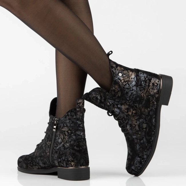 Leather ankle boots Filippo DBT8283/26 BK MLT black
