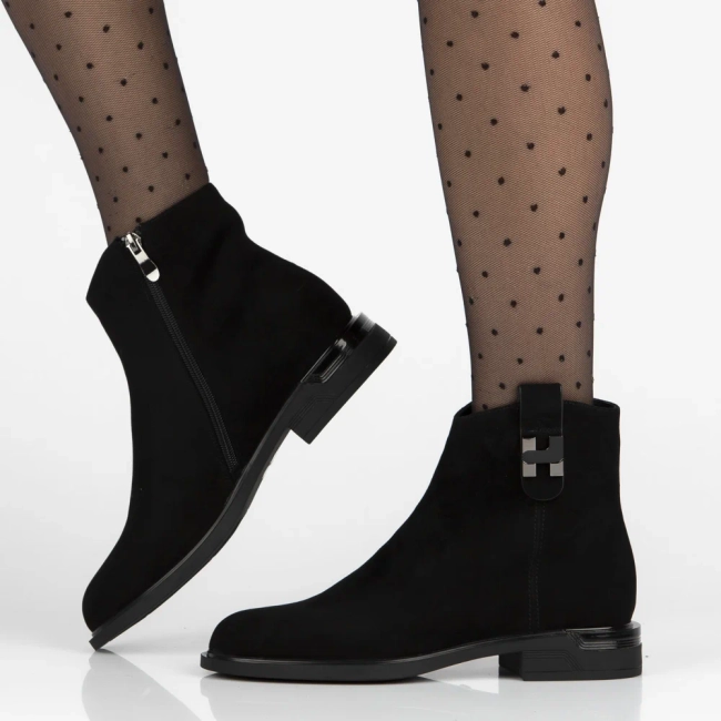 Skórzane botki Filippo DBT7379/25 BK czarne