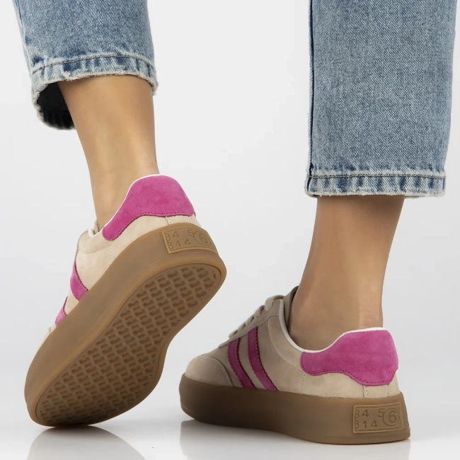 Leather sneakers Filippo DP6764/25 BE FH beige