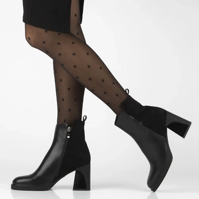 Leather ankle boots Filippo DBT7358/25 BK black