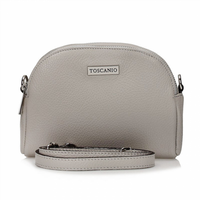 Handbag Toscanio Leather Messenger Bag A283 light grey