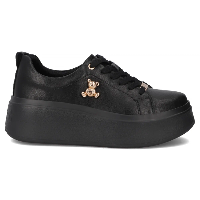 Leather sneakers Filippo DP6246/25 BK black