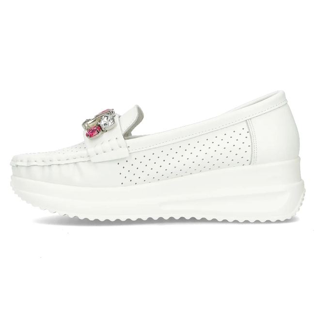 Leather loafers Filippo DP6084/24 WH white