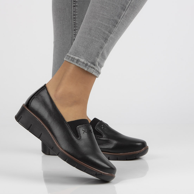 Skórzane półbuty Filippo DP3160/22 BK czarne