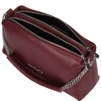 Leather handbag Toscanio F191 burgundy