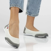 Leather ballerinas Filippo DP142/25 WH GR white-gray