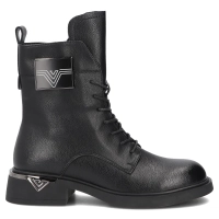 Skórzane botki Filippo DBT8034/26 BK czarne