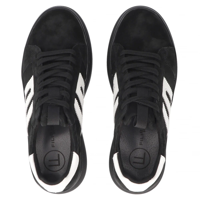 Leather sneakers Filippo DP7175/25 BK black
