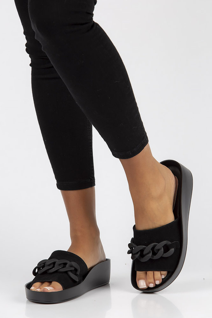 Leather flip-flops Filippo DK3593/22 BK black