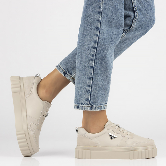 Leather Sneakers Filippo DP4913/23 BE beige