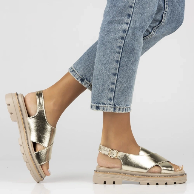 Leather sandals Filippo DS7047/26 GO gold