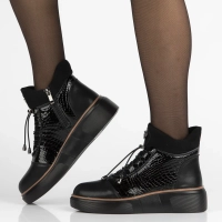 Leather ankle boots Filippo DBT7420/25 BK black