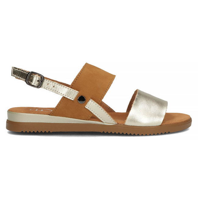 Leather sandals Filippo DS3601/22 GO BR brownish gold