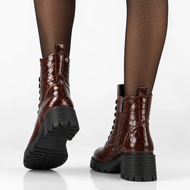 Leather heeled ankle boots Filippo DBT7971/26 BR brown