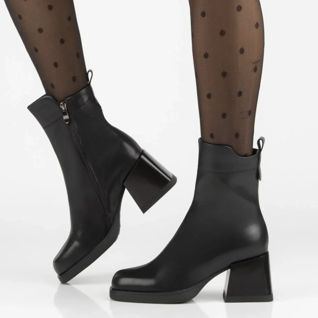 Leather ankle boots Filippo DBT7466/25 BK black