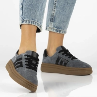 Leather sneakers Filippo DP7114/25 BL blue