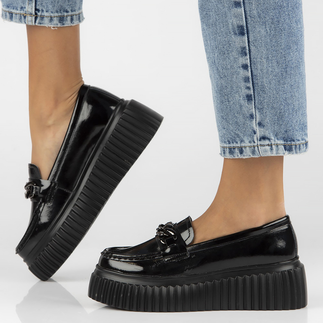 Leather shoes Filippo DP4450/23 BK L black