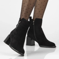 Botki na obcasie Filippo DBT6621/24 BK czarne