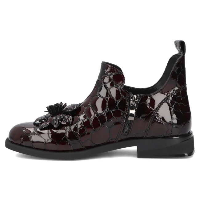 Leather ankle boots Filippo DBT7994/26 BG burgundy