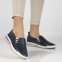 Leather shoes Filippo DP3510/23 NV navy blue