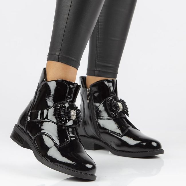 Leather ankle boots Filippo DBT3193/21 BK black