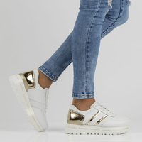 Skórzane Sneakersy Filippo DP3689/22 WH białe