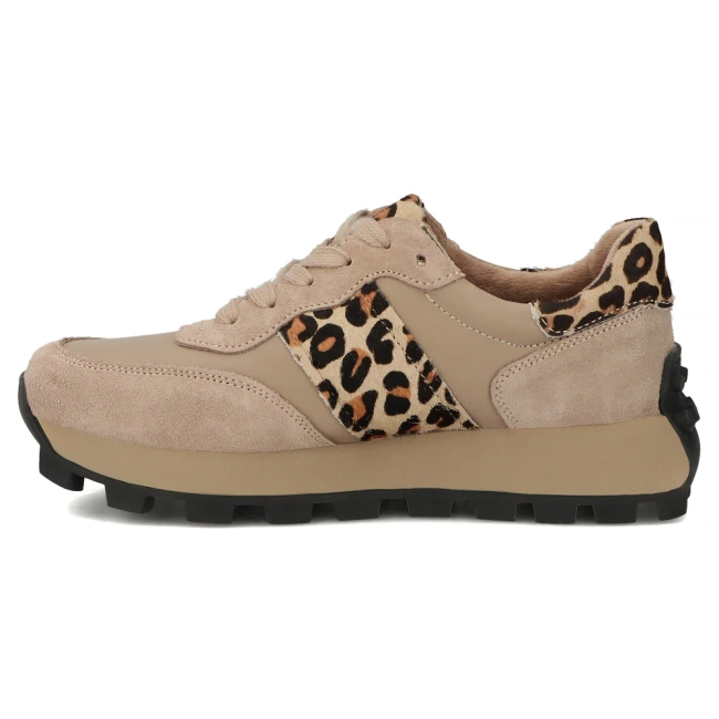 Skórzane sneakersy Filippo DP7112/25 BE LEO brązowe