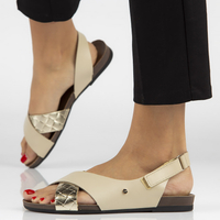 Leather sandals Filippo 40141 beige