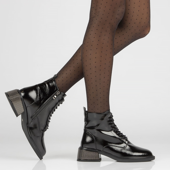 Leather boots Filippo DBT4110/22 BK black