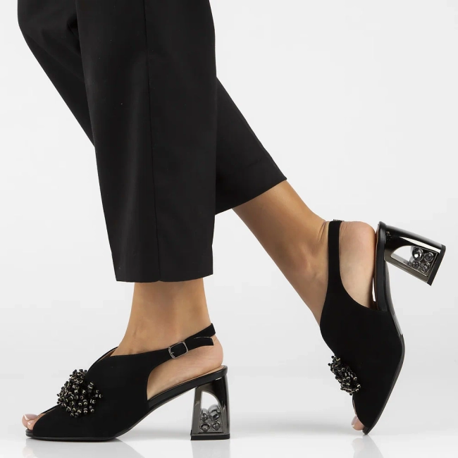 Leather sandals Filippo DS6180/24 BK SU black