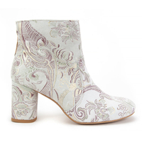 Ankle boots Lemar 30044 Embroidery Beige