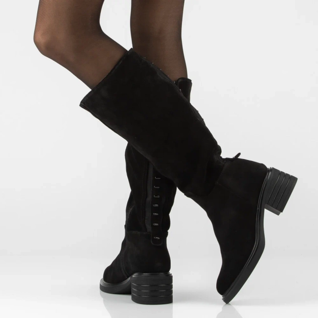 Leather heeled boots Filippo DKZ8002/26 BK black